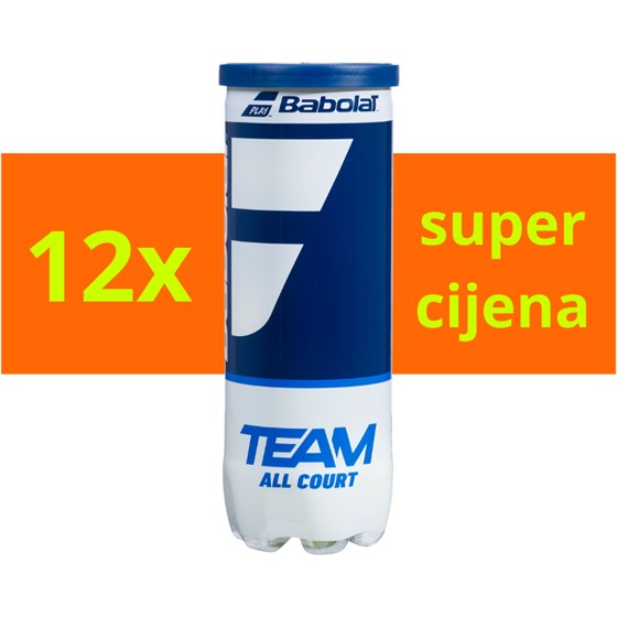 Loptice Za Tenis Team All Court 3/1 x12