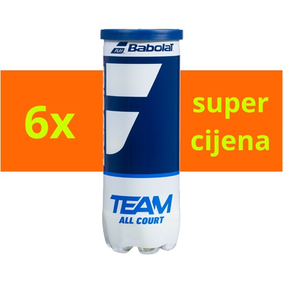 Loptice Za Tenis Team All Court 3/1 x6