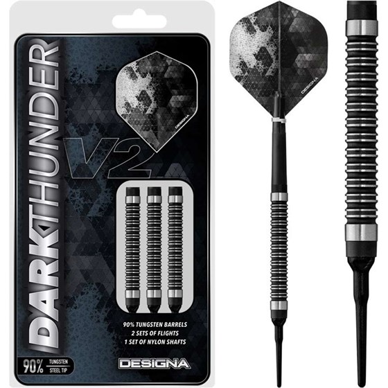 Strelice Za Pikado Dark Thunder V2 Black 90% Tungsten