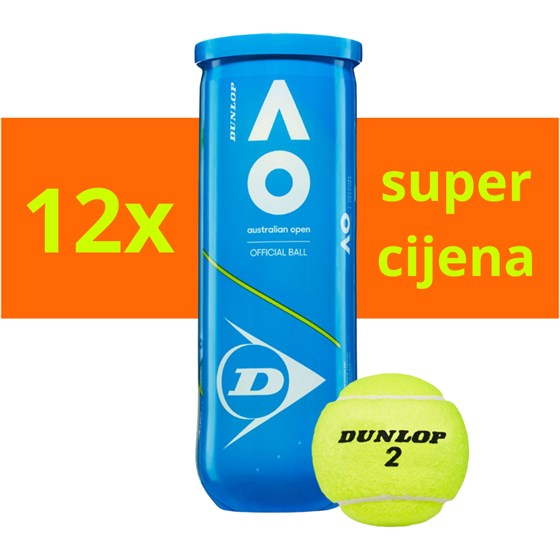 Loptice Za Tenis Dunlop Australian Open 3/1 X12