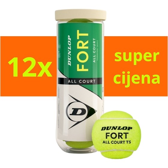 Loptice Za Tenis Dunlop Fort All Court TS 3/1 x12