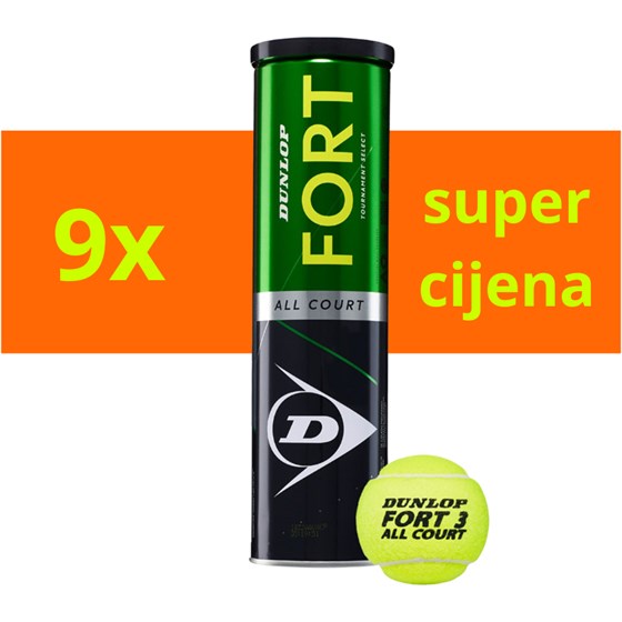 Loptice Za Tenis Dunlop Fort All Court TS 4/1 x9