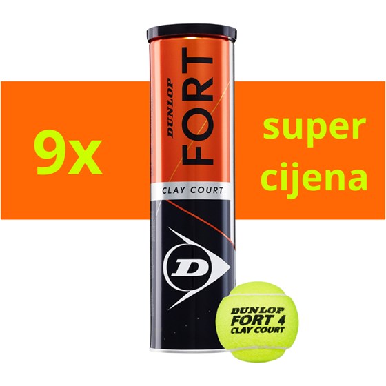 Loptice Za Tenis Dunlop Fort Clay Court 4/1 x9