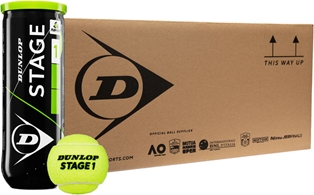 Loptice Za Tenis Dunlop Stage 1 Zelena x24