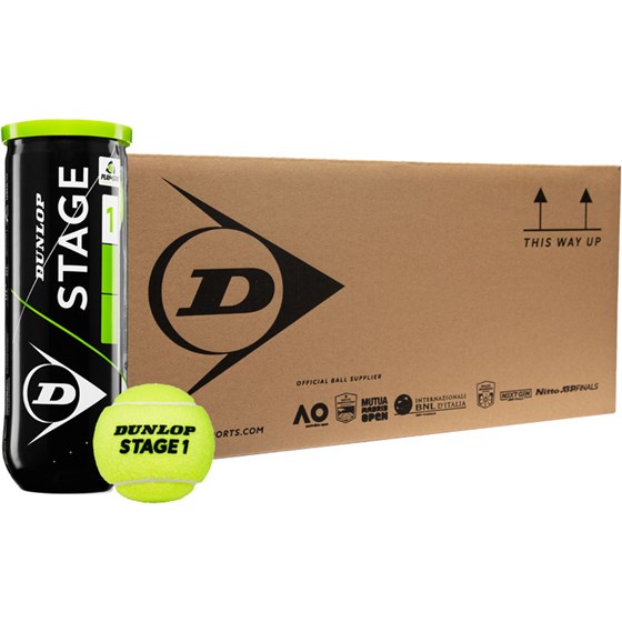 Loptice Za Tenis Dunlop Stage 1 Zelena x24