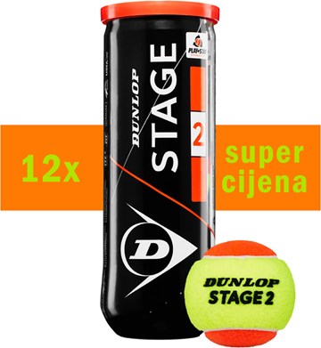 Loptice Za Tenis Stage 2 Orange x12