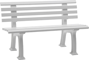 Klupa Cologne PVC 120cm Bijela