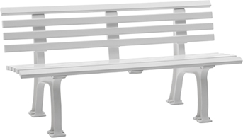 Klupa Freiburg PVC 150cm Bijela