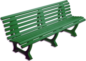 Klupa Sindelfingen PVC 200cm Zelena