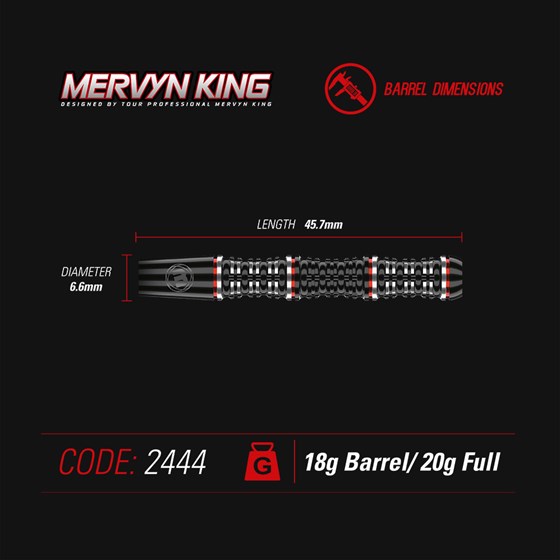 Strelice Za Pikado Mervyn King SE 90% Tungsten