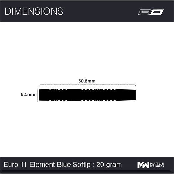 Strelice Za Pikado Peter Wright Euro 11 Plava Element 90% Tungsten