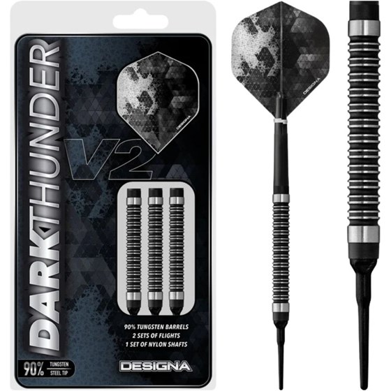 Strelice Za Pikado Dark Thunder V2 Black 90% Tungsten 
