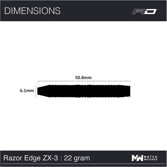 Strelice Za Pikado Razor Edge ZX-3 85% Tungsten