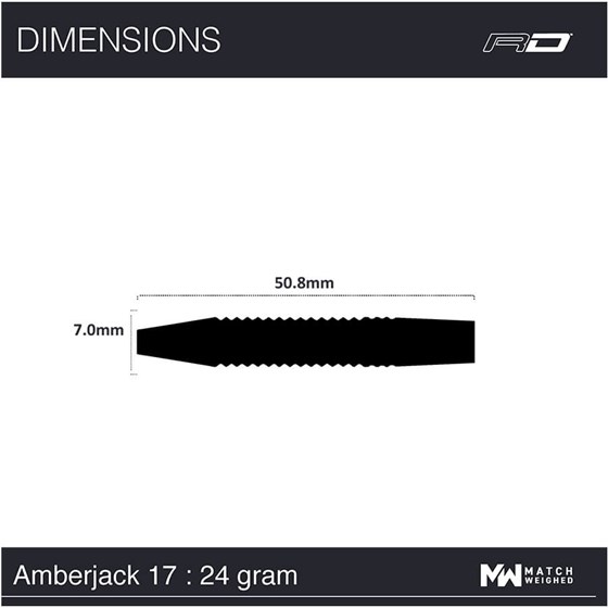 Strelice Za Pikado Amberjack 17 90% Tungsten
