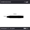 Strelice Za Pikado Amberjack 17 90% Tungsten