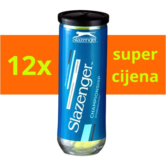 Loptice Za Tenis Slazenger Championship Hydroguard 3/1 x12