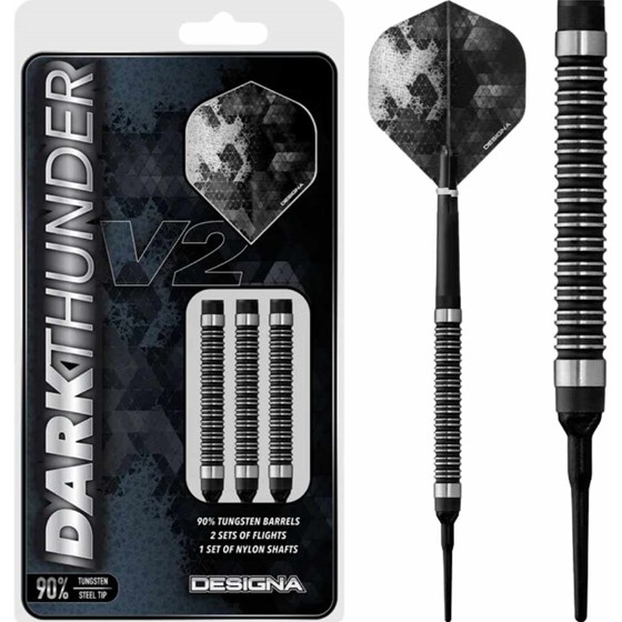 Strelice Za Pikado Dark Thunder V2 Black 90% Tungsten