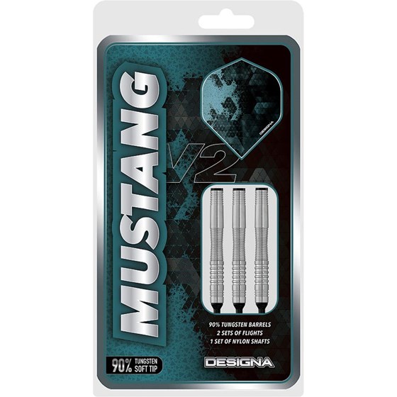 Strelice Za Pikado Mustang V2 90% Tungsten Srebrna