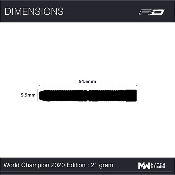 Strelice Za Pikado Peter Wright WC 2020 90% Tungsten