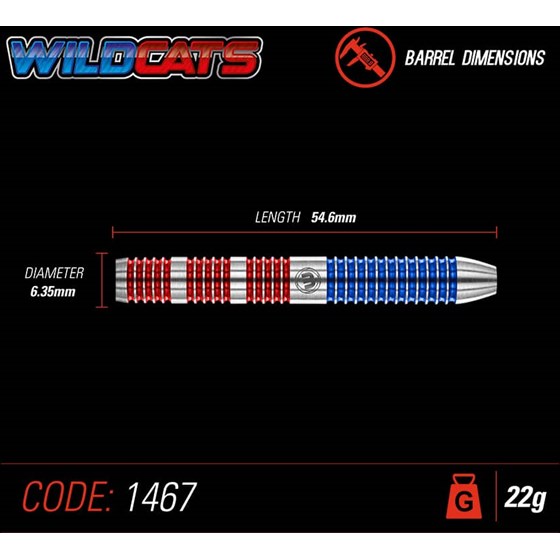 Strelice Za Pikado Wildcats 90% Tungsten