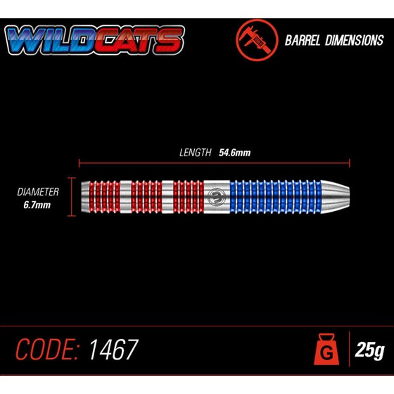Strelice Za Pikado Wildcats 90% Tungsten
