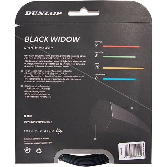 Žica Za Tenis Black Widow 1.26mm 12m