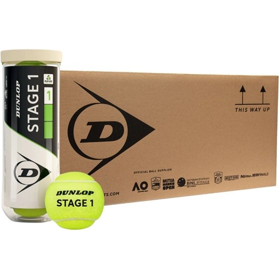 Loptice Za Tenis Dunlop Stage 1 Eco Zelena x24