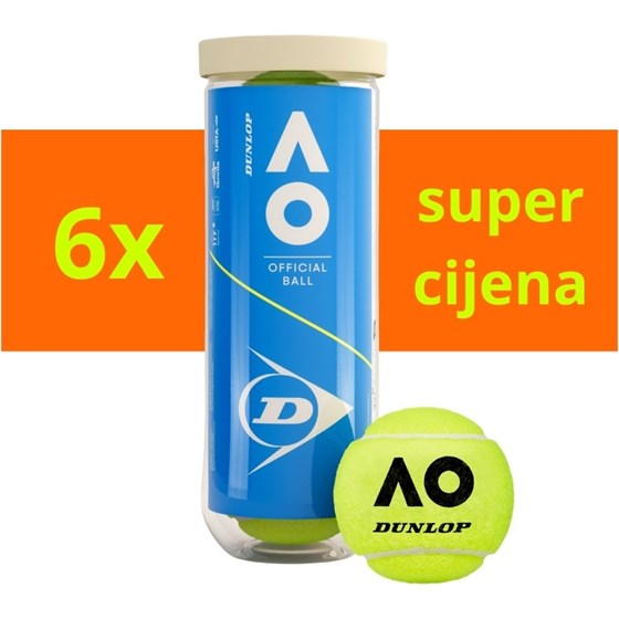 Loptice Za Tenis Dunlop Australian Open 3/1 x12