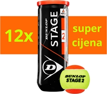 Loptice Za Tenis Dunlop Stage 2 Orange x12