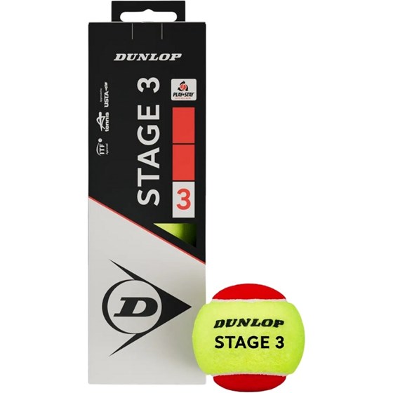 Loptice Za Tenis Dunlop Stage 3 Crvena