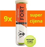 Loptice Za Tenis Dunlop Fort Clay Court 4/1 x9
