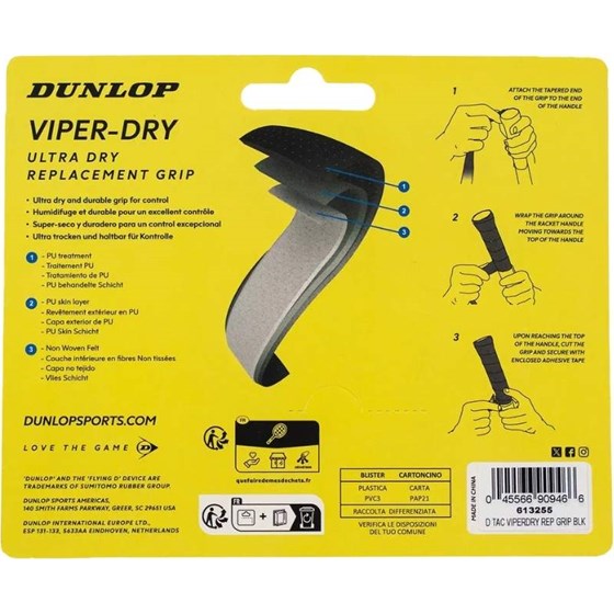 Grip Za Reket ATP Viper-Dry Temeljni Grip Bijela