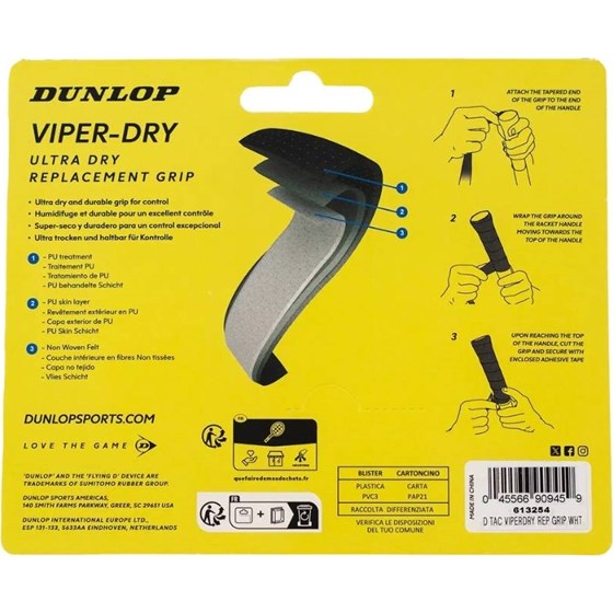 Grip Za Reket ATP Viper-Dry Temeljni Grip Crna