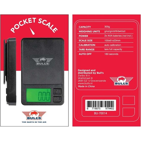 Pikado Džepna Vaga Bull's Crna