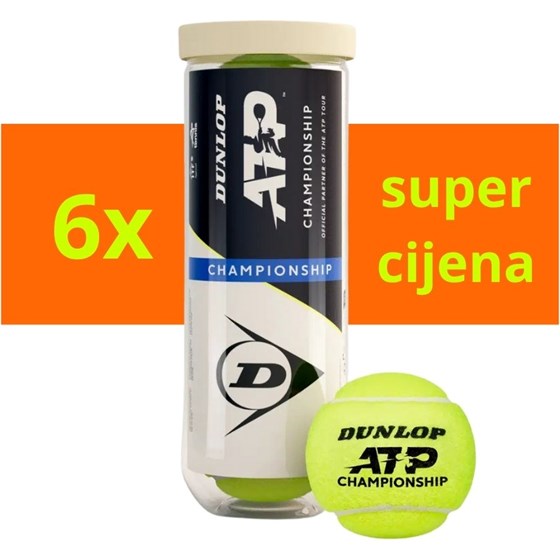 Loptice Za Tenis Dunlop ATP Championship 3/1 x6