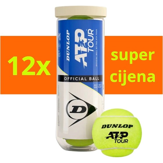 Loptice Za Tenis Dunlop ATP Tour 3/1 x12
