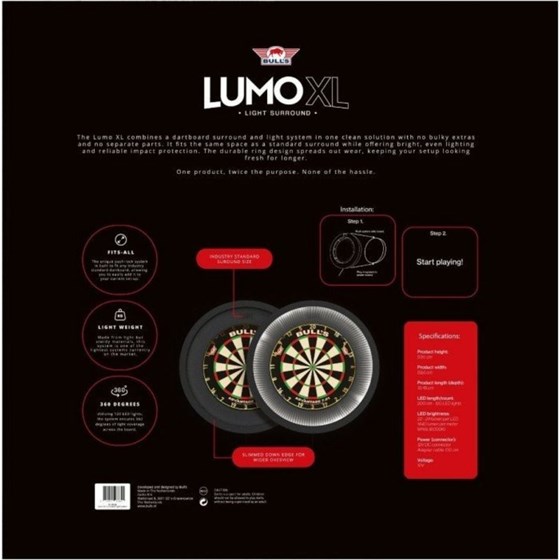 Rasvjeta i Zaštitni Okvir Za Pikado Metu Lumo XL