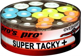 Grip Za Reket Pro's Pro Super Tacky + Raznobojni 30