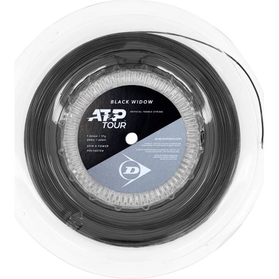 Žica Za Tenis Dunlop Black Widow ATP Tour 1.26mm 200m Crna