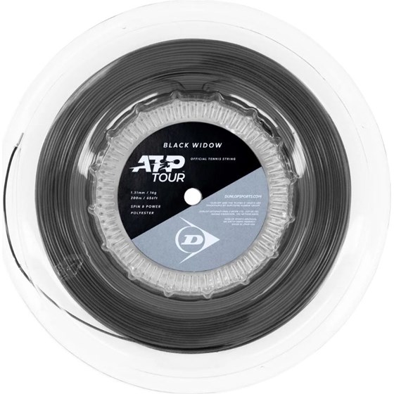 Žica Za Tenis Dunlop Black Widow ATP Tour 1.31mm 200m Crna