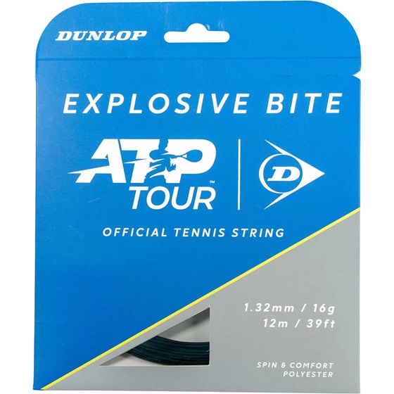 Žica Za Tenis Dunlop Explosive Bite 1.32mm 12m Crna